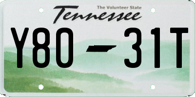 TN license plate Y8031T