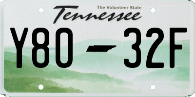 TN license plate Y8032F