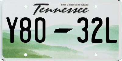 TN license plate Y8032L