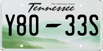TN license plate Y8033S