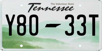 TN license plate Y8033T