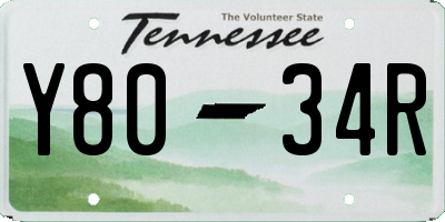 TN license plate Y8034R