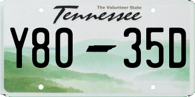 TN license plate Y8035D