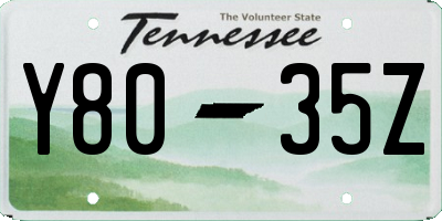 TN license plate Y8035Z