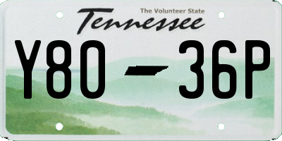 TN license plate Y8036P