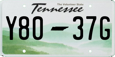 TN license plate Y8037G