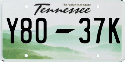 TN license plate Y8037K