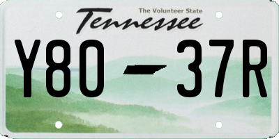 TN license plate Y8037R
