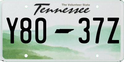 TN license plate Y8037Z
