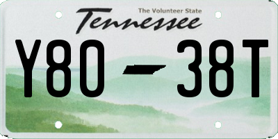 TN license plate Y8038T