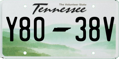 TN license plate Y8038V