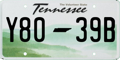 TN license plate Y8039B