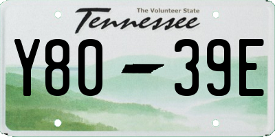 TN license plate Y8039E