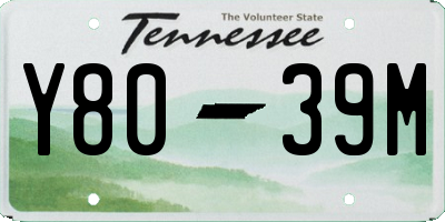 TN license plate Y8039M