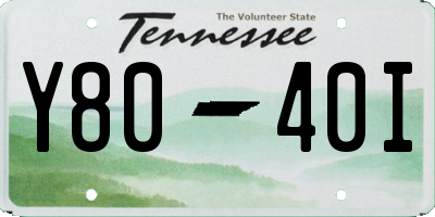TN license plate Y8040I