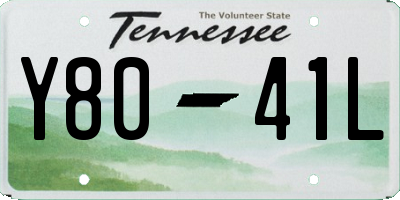 TN license plate Y8041L