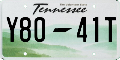 TN license plate Y8041T