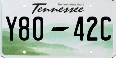 TN license plate Y8042C
