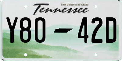 TN license plate Y8042D