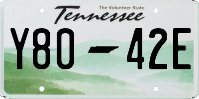 TN license plate Y8042E