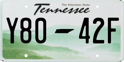 TN license plate Y8042F