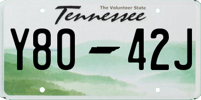 TN license plate Y8042J