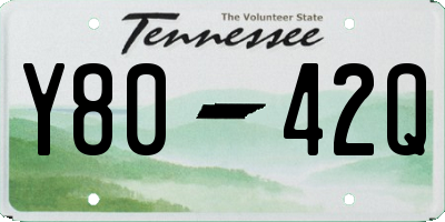 TN license plate Y8042Q