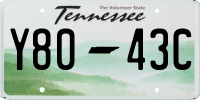 TN license plate Y8043C