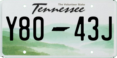 TN license plate Y8043J
