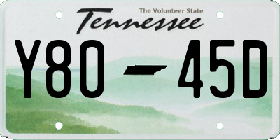 TN license plate Y8045D