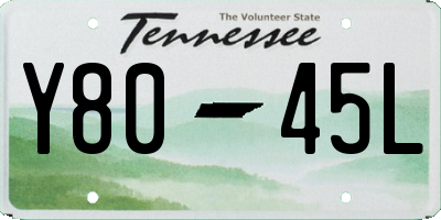 TN license plate Y8045L