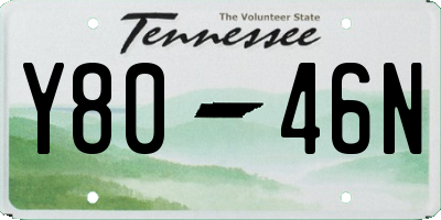 TN license plate Y8046N