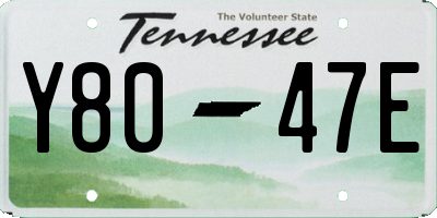 TN license plate Y8047E