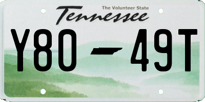 TN license plate Y8049T