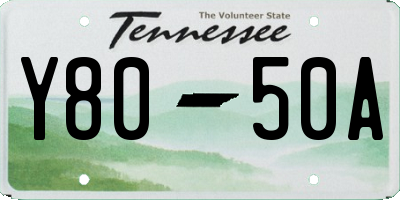 TN license plate Y8050A