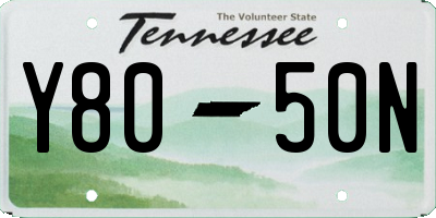TN license plate Y8050N