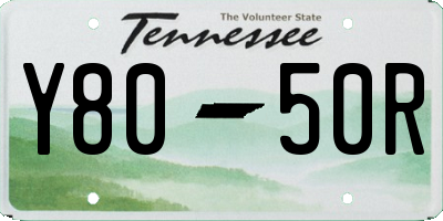 TN license plate Y8050R