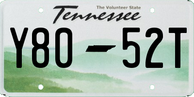 TN license plate Y8052T