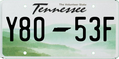 TN license plate Y8053F