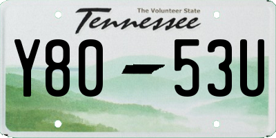 TN license plate Y8053U