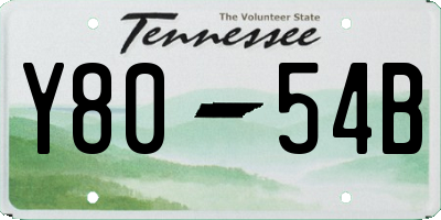 TN license plate Y8054B