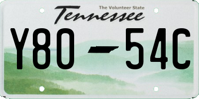 TN license plate Y8054C