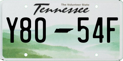 TN license plate Y8054F