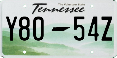 TN license plate Y8054Z