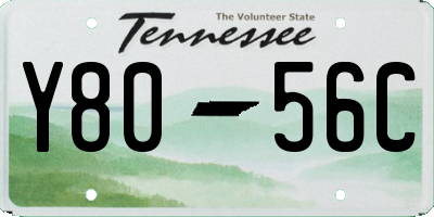 TN license plate Y8056C