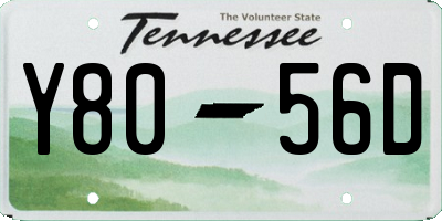 TN license plate Y8056D