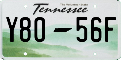 TN license plate Y8056F