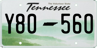 TN license plate Y8056O