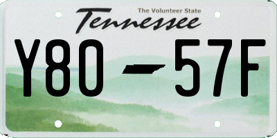 TN license plate Y8057F