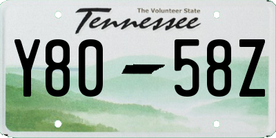 TN license plate Y8058Z